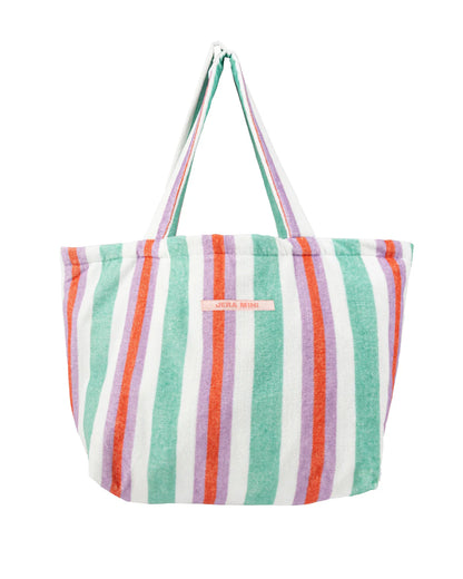 Shoulder bag pastel stripe