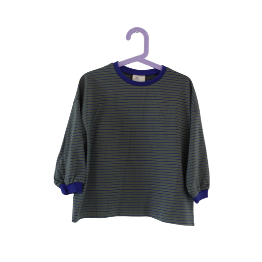 Groene rib longsleeve in ribstof voor kinderen | Club Nini