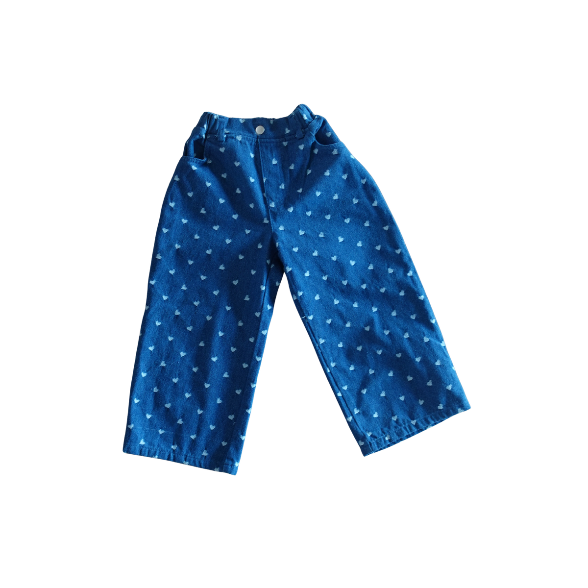 Lovelove dark denim kinderjeans met hartjes