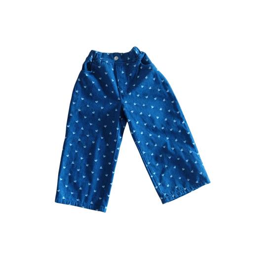 Lovelove dark denim kinderjeans met hartjes