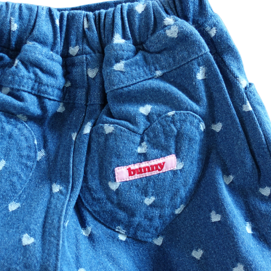 Lovelove dark denim kinderjeans met hartjes