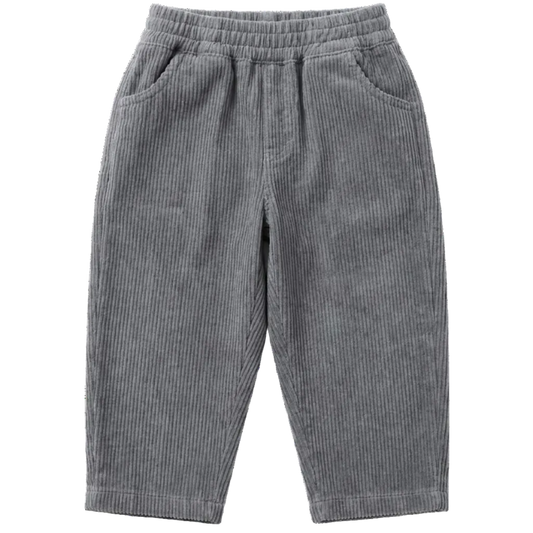 Studio Bohème Carrot Pants in blauw ribfluweel voor kinderen