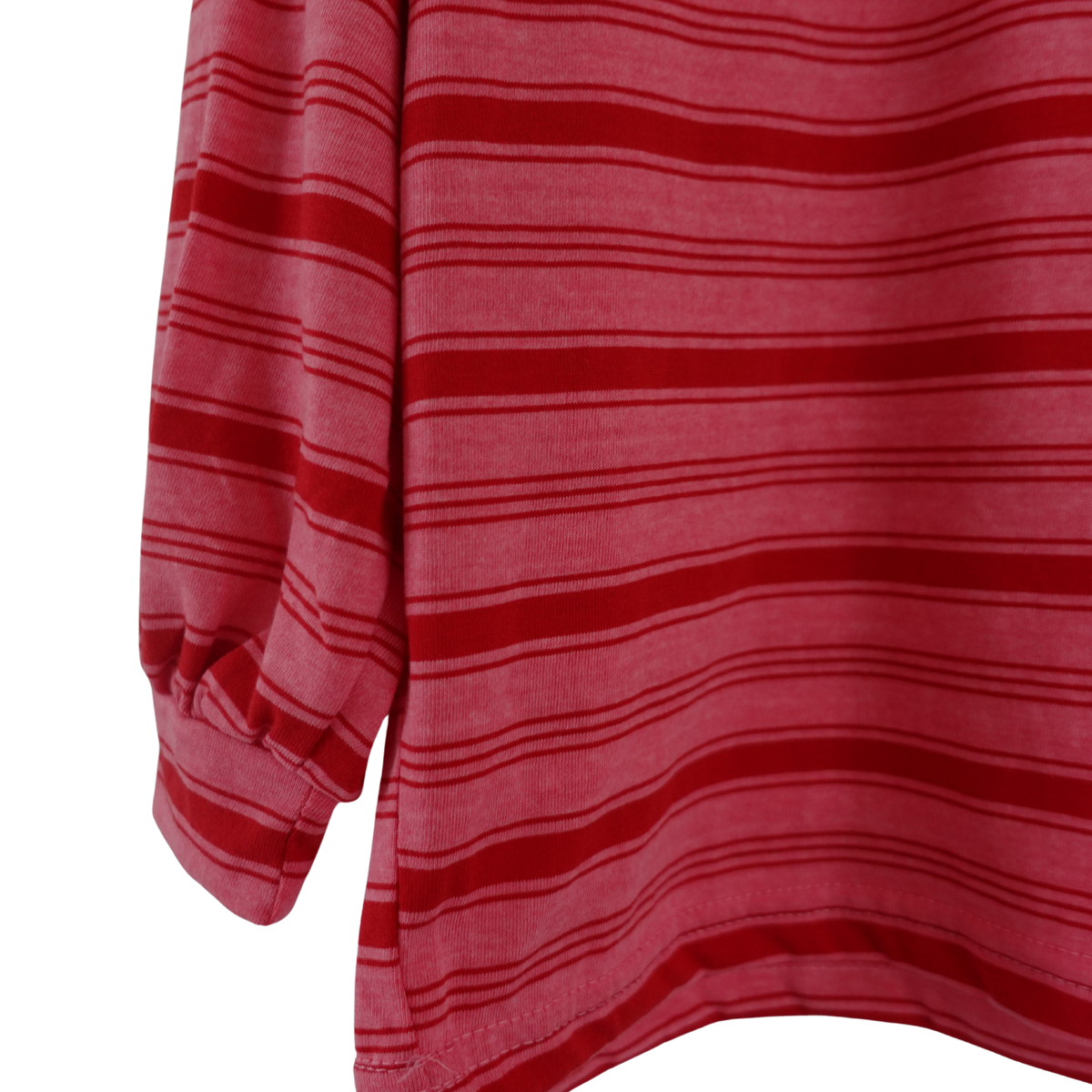 Roze gestreepte kinderlongsleeve met vintage look